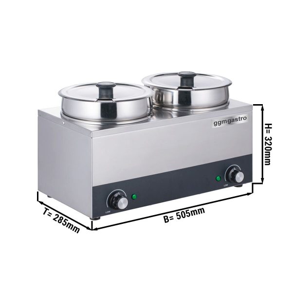 Bain-marie avec Pots - 13 litres