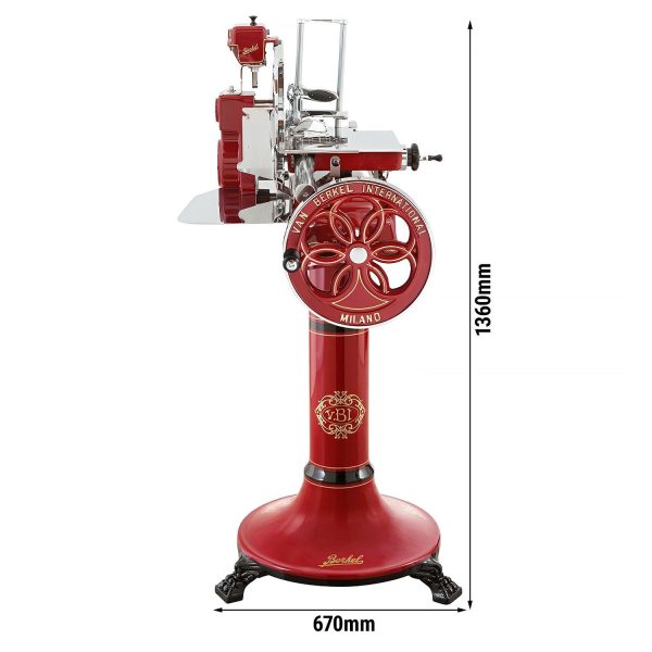 BERKEL | Machine à volant B114 - Lame : Ø 319mm - Rouge - avec socle inclus