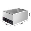 Bain-marie électrique - 1,2 kW - pour GN 1/1 avec hauteur 150mm - avec robinet de vidange