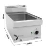 Bain-marie électrique - 1,2 kW - 1x GN 1/3 & GN 1x 1/2