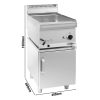 Bain-marie électrique - 1,2 kW - 1x GN 1/3 & GN 1x 1/2 - incl. soubassement avec 1 porte