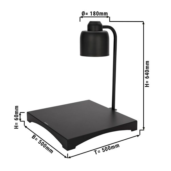 Lampe chauffante pour buffet - Carrée