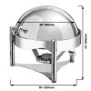 Bain-marie rond - avec couvercle roulant - Chrome