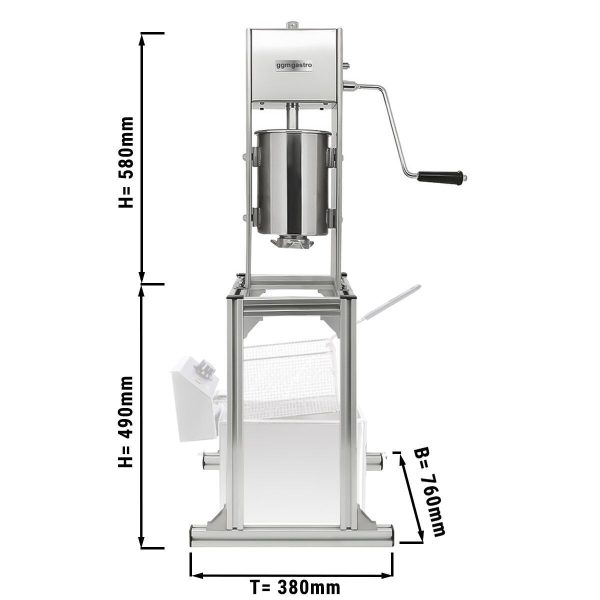 Machine à churros - 3 litres - avec support réglable inclus