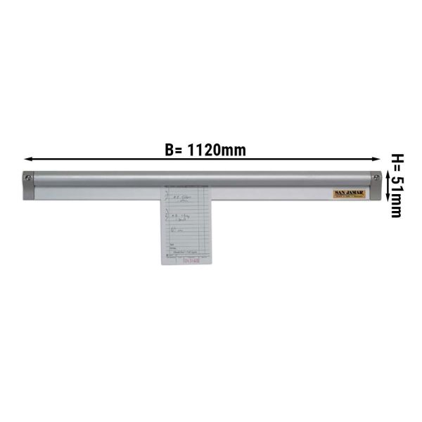 Barre porte-bons de commande restaurant en aluminium - 101,7 cm