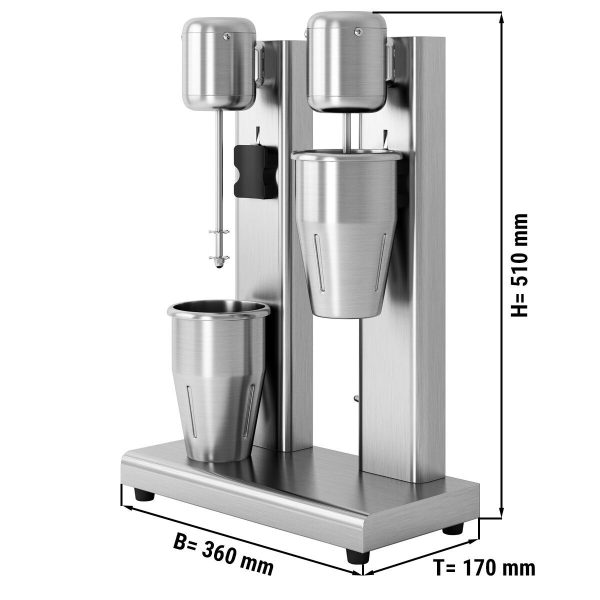 Mixeur à broche ECO - avec 2 agitateurs - 2x950ml - 2x80Watt