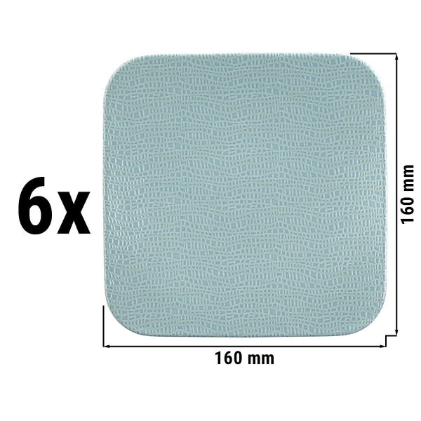 (6 pièces) SELTMANN WEIDEN | Assiette plate rectangulaire - 165x165mm