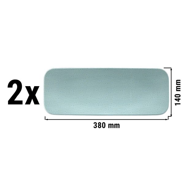 (2 pièces) SELTMANN WEIDEN | Assiette plate rectangulaire - 380x140mm