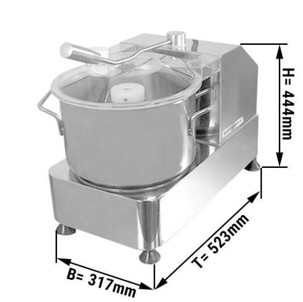 Cutter végétarien - 9 litres - 1,8 kW - 230 Volt - 986-2470rpm