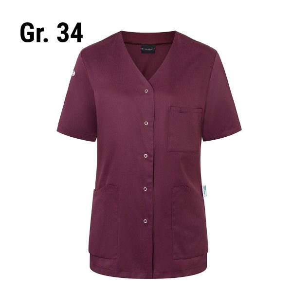 (6 pièces) KARLOWSKY | Casaque femme manches courtes Essential - Aubergine - Taille : 34