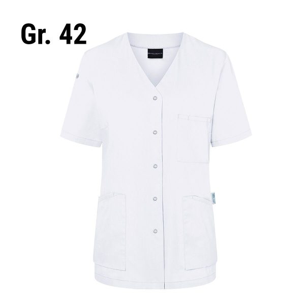 (6 pièces) KARLOWSKY | Casaque femme manches courtes Essential - Blanc - Taille : 42