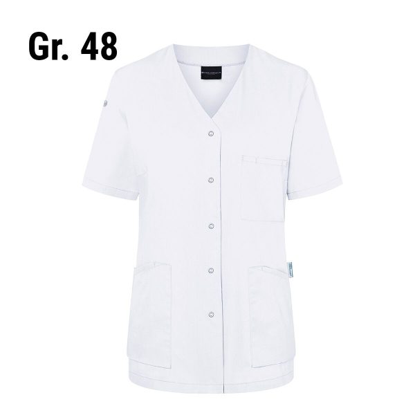 (6 pièces) KARLOWSKY | Casaque femme manches courtes Essential - Blanc - Taille : 48