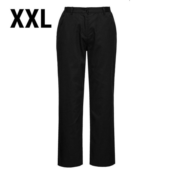 (5 pièces) Pantalon de cuisine femme Basic - Noir - Taille : XXL