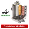 Robot kebab à gaz - 4 brûleurs - max. 95 kg