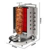 Grill gyros/döner à gaz - avec verre ROBAX® - 10 brûleurs - max. 90 kg