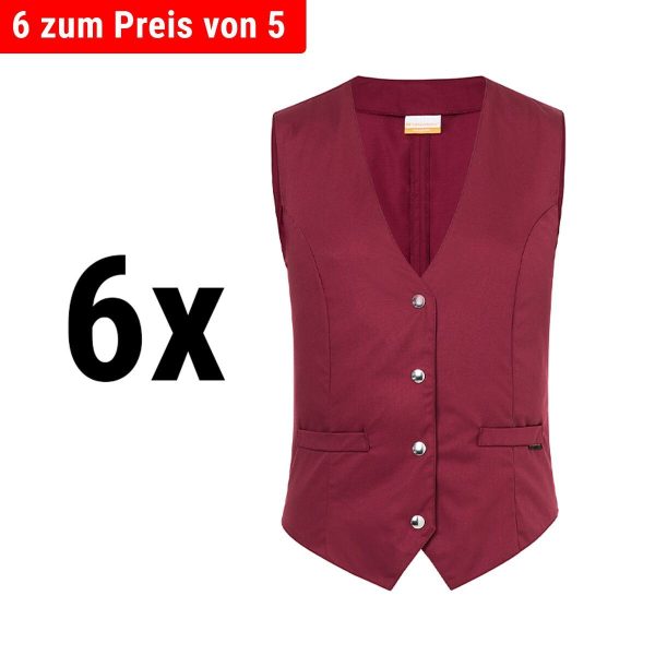 (6 pièces) KARLOWSKY | Gilet femme Lena - Bordeaux - Taille : 52