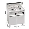 Friteuse électrique double - 10+10 litres - 12 kW