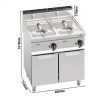 Friteuse électrique double - 10+10 litres - 18 kW