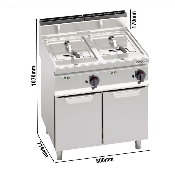 Friteuse électrique double - 10+10 litres - 18 kW