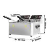 Friteuse électrique double - 4+4 litres - 5 kW