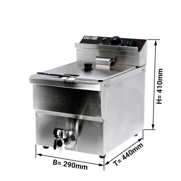 Friteuse électrique - 8 litres - 3,25 kW - avec robinet de vidange