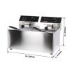 Friteuse électrique double - 8+8 litres - 6,5 kW