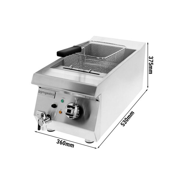 Friteuse - 13 litres - 4,5 kW - avec robinet de vidange