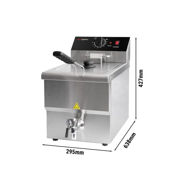 Friteuse électrique - 8 litres - 3,25 kW - avec robinet de vidange