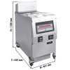 Friteuse électrique - 25 litres - 14,2 kW - avec système de filtration d'huile