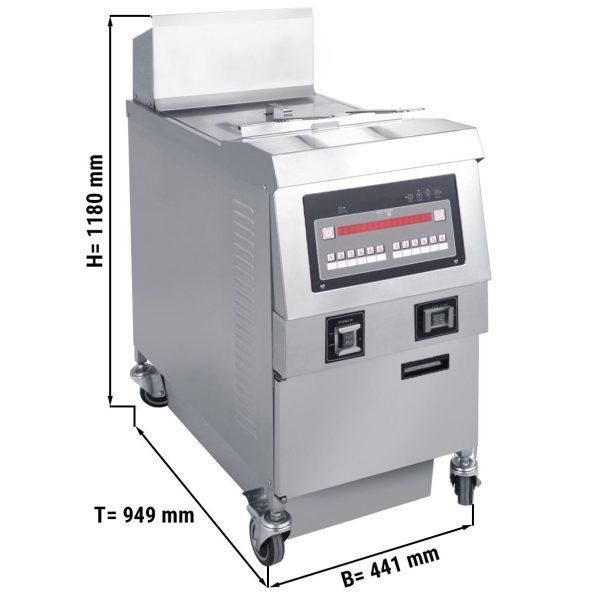 Friteuse électrique - 25 litres - 14,2 kW - avec système de filtration d'huile