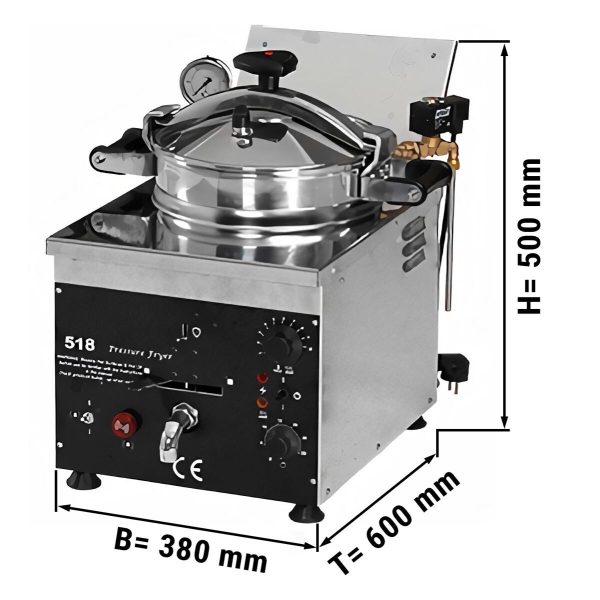 Friteuse électrique haute pression - 20 litres - 4 kW