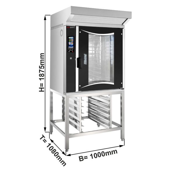 Four combiné de boulangerie - Touch - 10x EN 60x40 - Hotte & Support inclus