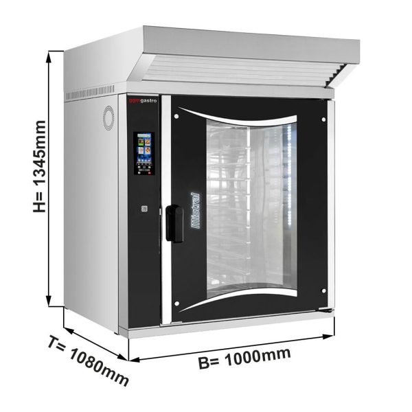 Four combiné de boulangerie - Touch - 10x EN 60x40 - Hotte, Moteur & Condenseur inclus