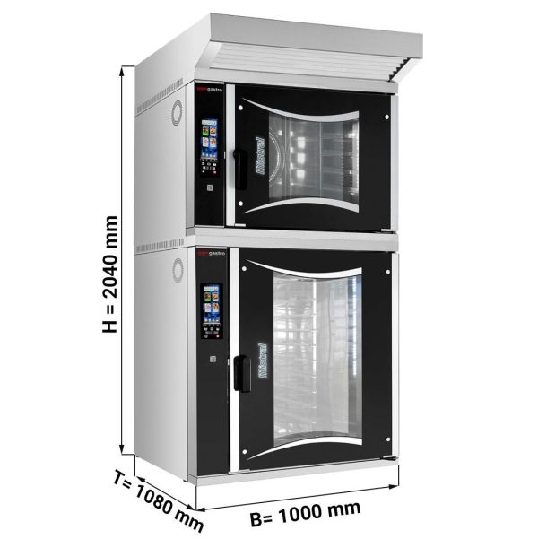 2x Four combiné de boulangerie - Touch - 6x + 10x EN 60x40 - Hotte incluse