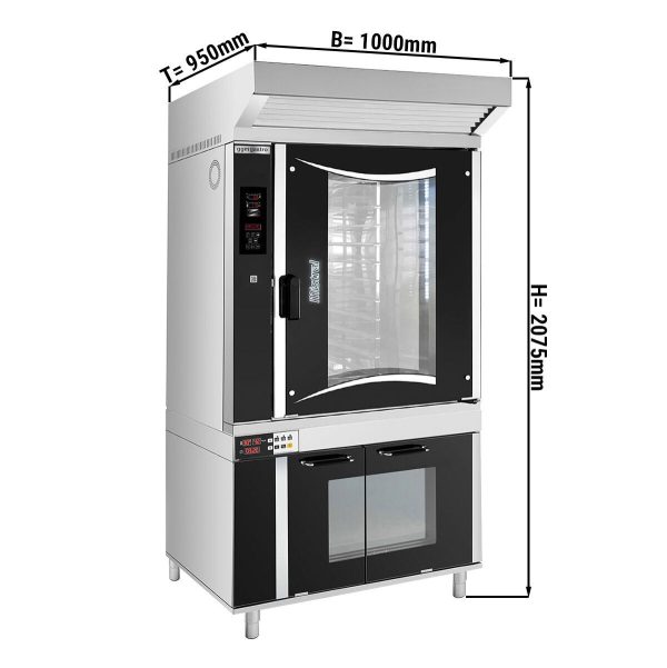 Four combiné de boulangerie - Digital - 10x EN 60x40 - Hotte & Armoire de fermentation incluses