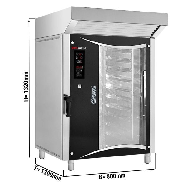 Four combiné de boulangerie - Digital - 10x EN 80x40 - Hotte, Moteur & Condenseur inclus