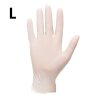 (100 pièces) Gants jetables en latex - Blanc - Taille : L