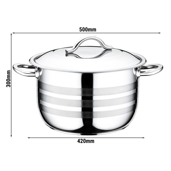 Gastro Marmite en acier inoxydable - Ø 400mm - 27,80 litres