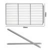 Rails en inox - 1x gauche & 1x droite - 560mm - avec grille de support plastifiée - GN 1/1 - 335x530mm - pour KTS, GTS & ZBS7