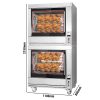 Grill à poulet électrique rotatif - 20kW - avec 14 broches pour jusqu'à 84 poulets