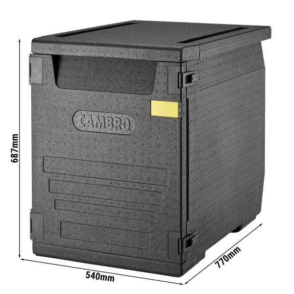 CAMBRO | CAM GOBOX® - Chargeur frontal - EN 60x40 - sans rails de support - Noir