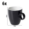 (6 pièces) BART COLOUR CAFE - Tasse à expresso - 65ml - Noir