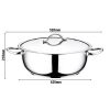 Saucepan en acier inoxydable Gastro - Ø 400 mm - Hauteur 160 mm - 16 litres