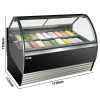 Comptoir à glace NOLAN - 1730mm - à air pulsé - pour 18x 5 litres de bacs à glace - Noir