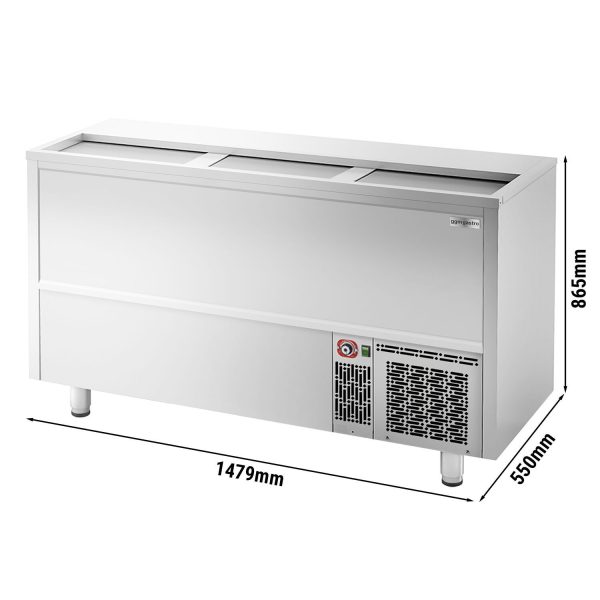 Réfrigérateur à bouteilles - inox - 445 litres