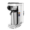 Machine à café filtre - 2,2 litres - 2,2 kW - avec thermokinétique - incl. carafe thermos à pompe