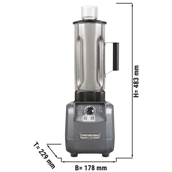 HAMILTON BEACH | Mixeur alimentaire EXPEDITOR HBF600S - 1,8 litre - 750 watts - Cuve en inox