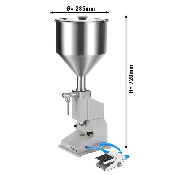 Remplisseuse pneumatique - avec pédale - pour liquides & pâtes