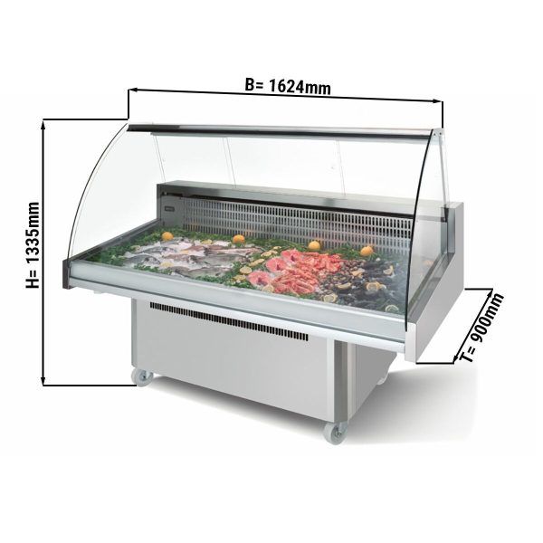 Comptoir à poissons - 1640mm - avec éclairage LED