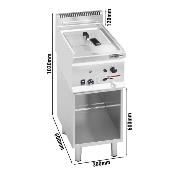 Friteuse à gaz - 8 litres - 6,6 kW - support inclus